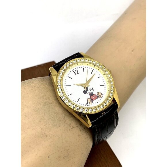 Disney Mickey Mouse Women's Watch WDS000379 White Dial Quartz Leather St… - Picture 6 of 14